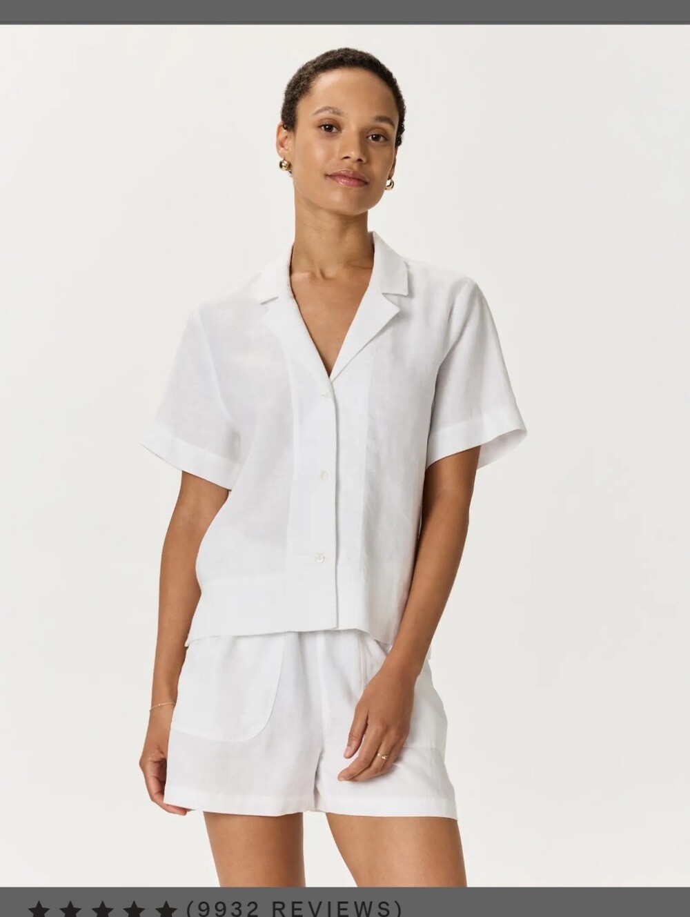 Quince 100% European Linen Short Sleeve Shirt- XS